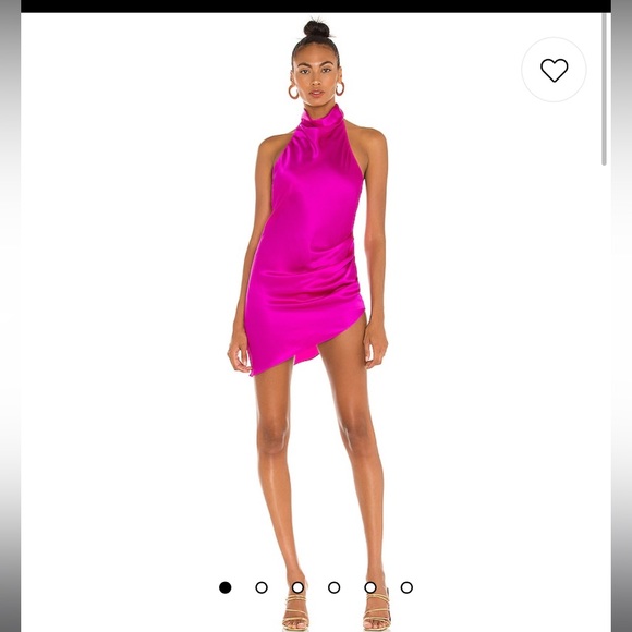 Amanda Uprichard Samba dress in dark hot pink. XS